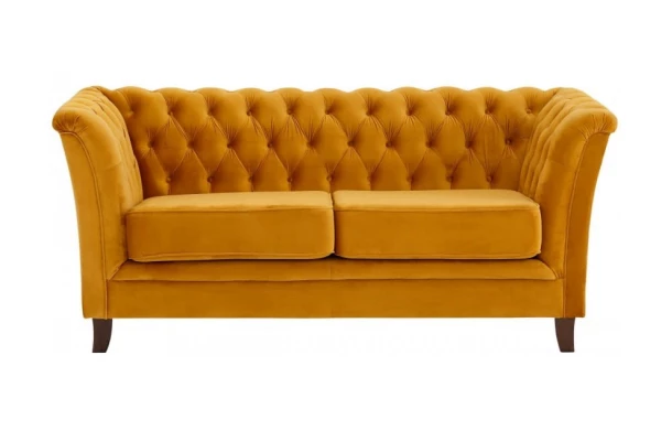 Sofa dwuosobowa z funkcją spania pikowana Chesterfield HASSO