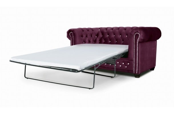 Sofa dwuosobowa z funkcją spania pikowana Chesterfield FELIX BLINK 2