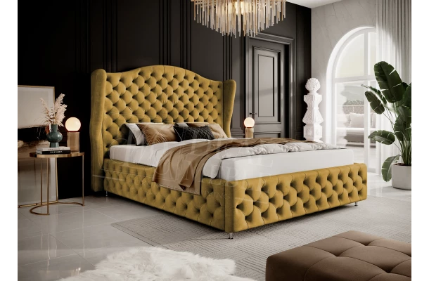 Łóżko tapicerowane glamour ROYAL