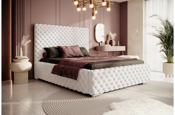 Łóżko tapicerowane  glamour extra MALMO