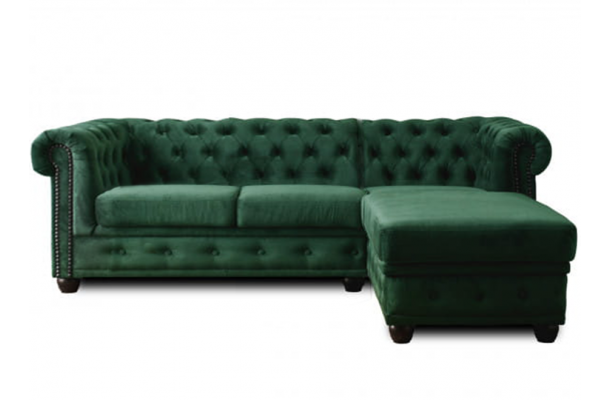 Narożnik czteroosobowy pikowany Chesterfield FELIX 2+OT