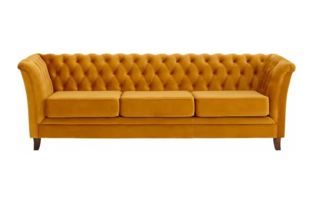 Sofa trzyosobowa z funkcją spania pikowana Chesterfield HASSO