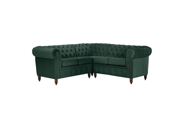 Narożnik pięcioosobowy pikowany Chesterfield VINCENT