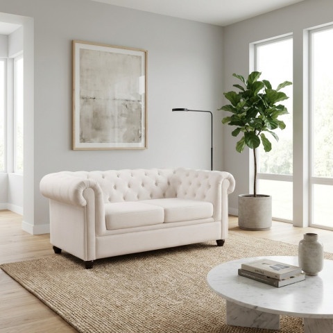 Sofa dwuosobowa pikowana Chesterfield SYDNEY