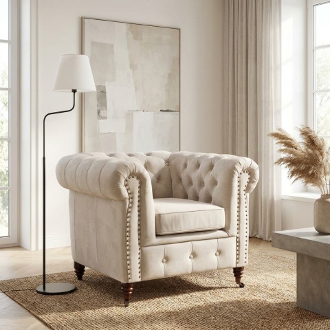 Fotel pikowany chesterfield VINCENT