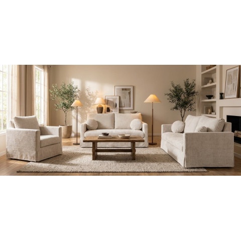 Zestaw mebli nowoczesnych 3+2+1 Nerio - zdejmowane pokrowce