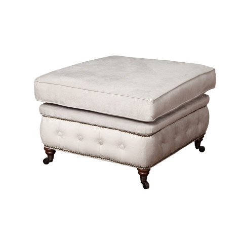 Puf pikowany glamour 75x70 VINCENT