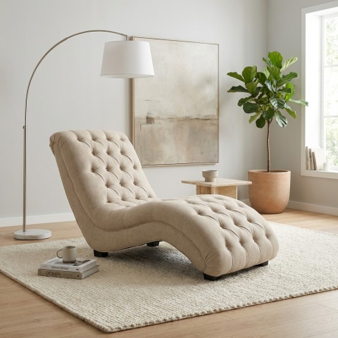 Szezlong pikowany glamour TOKIO