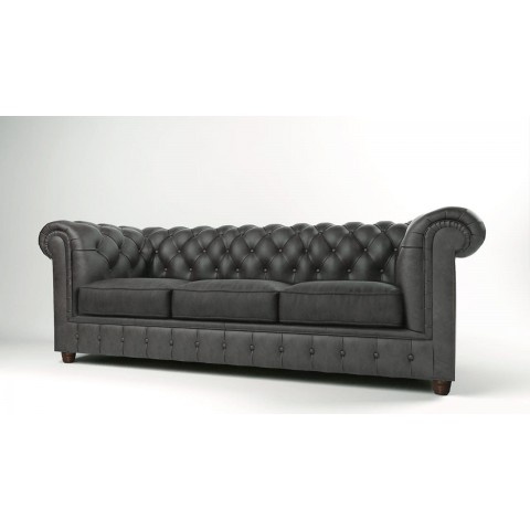 Sofa trzyosobowa pikowana Chesterfield SOLARIS 3