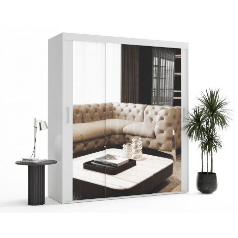 Szafa przesuwna trzydrzwiowa z lustrem na wymiar SOFIA