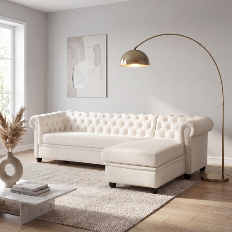 Narożnik pięcioosobowy pikowany Chesterfield SYDNEY OT