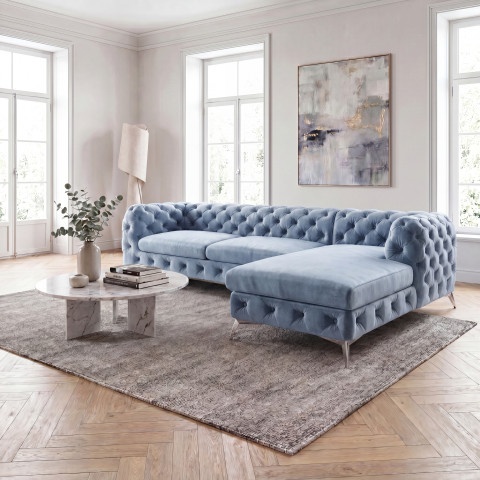Narożnik czteroosobowy pikowany Chesterfield TEO 2+OT