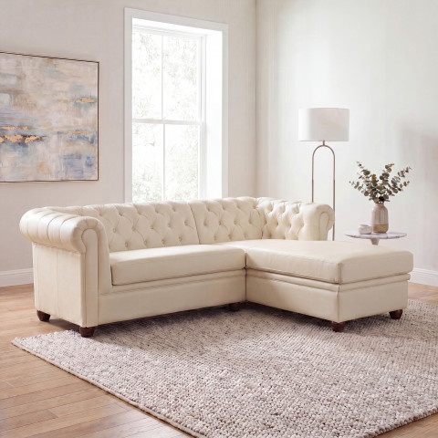 Narożnik czteroosobowy pikowany Chesterfield SYDNEY OT
