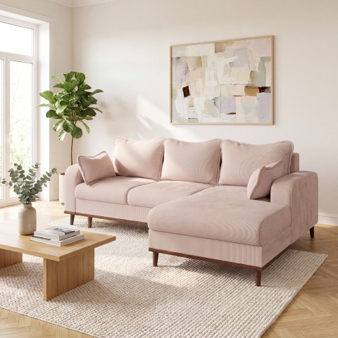 Narożnik czteroosobowy z funkcją spania nowoczesny Sofi