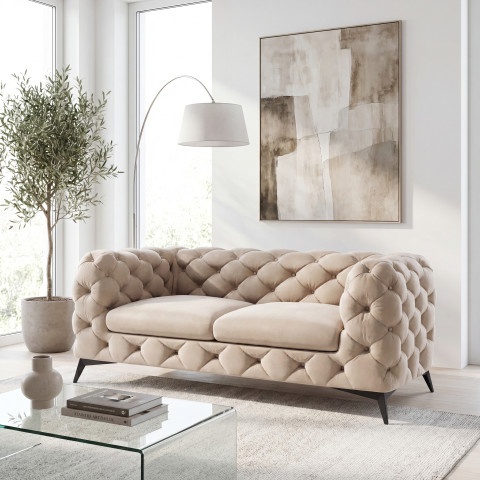 Sofa dwuosobowa pikowana glamour Chesterfield TEO 2