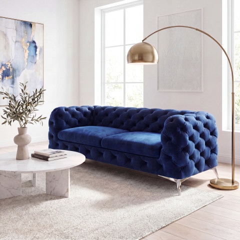 Sofa trzyosobowa pikowana glamour Chesterfield TEO 2,5