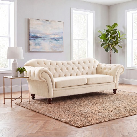 Sofa dwuosobowa pikowana Chesterfield PARIS