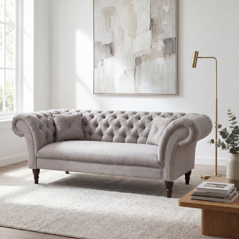 Sofa dwuosobowa pikowana chesterfield PORTO