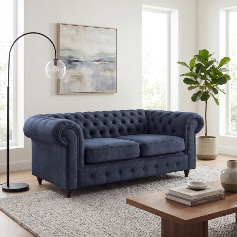 Sofa dwuosobowa pikowana Chesterfield VALENCIA