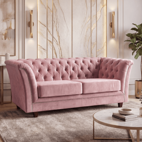 Sofa dwuosobowa pikowana Chesterfield HASSO