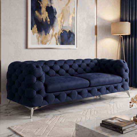 Sofa trzyosobowa pikowana glamour Chesterfield TEO 2,5