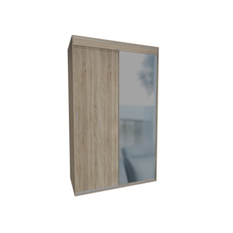 Szafa przesuwna dwudrzwiowa lustrem HAMAL - 135x220x54