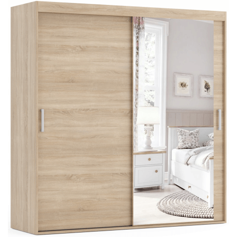 Szafa przesuwna dwudrzwiowa lustrem HAMAL - 135x220x54