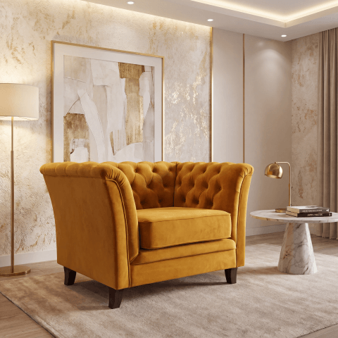 Fotel pikowany chesterfield HASSO