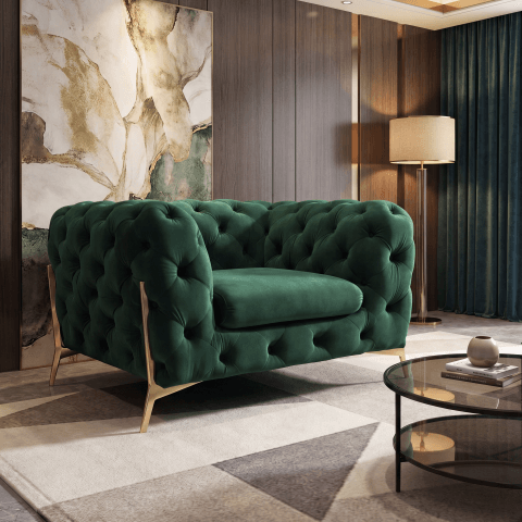 Fotel pikowany chesterfield TEO HIGH glamour