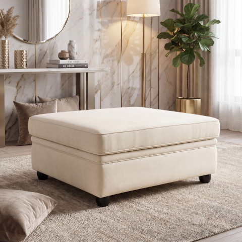 Puf pikowany glamour 75x70 SYDNEY