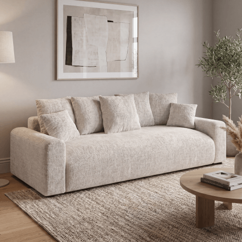 Sofa czteroosobowa komfortowa z funkcją spania Cleo small