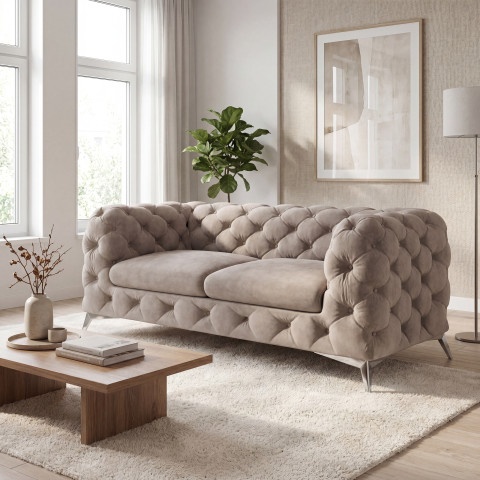 Sofa dwuosobowa pikowana glamour Chesterfield TEO 2