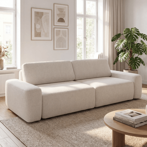 Sofa trzyosobowa z funkcją spania nowoczesna Bolim