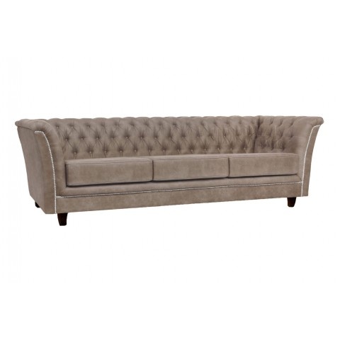 Sofa trzyosobowa z funkcją spania pikowana Chesterfield HASSO