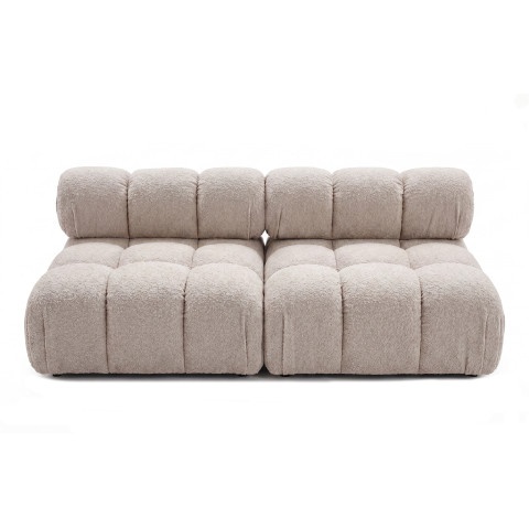 Sofa modułowa Novanti 1 w pluszowej, beżowej tk. Abriamo 3