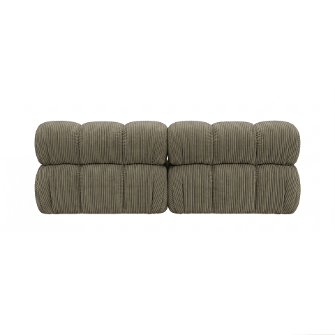 Sofa modułowa Novanti 1 w sztruksowej ciemnozielonej tk. Lincoln 37D
