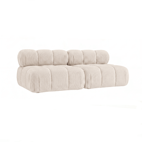 Sofa modułowa Novanti 1 w strzuksowej, kremowej tk. Lincoln 01D