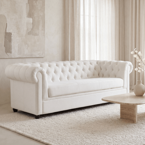 Sofa trzyosobowa pikowana Chesterfield SYDNEY