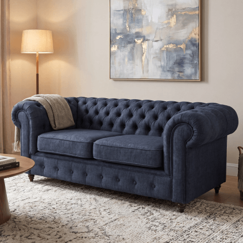 Sofa dwuosobowa pikowana Chesterfield VALENCIA