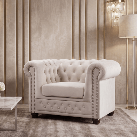 Fotel pikowany FELIX chesterfield