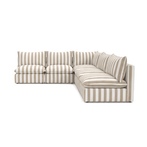 Sofa ogrodowa modułowa Marvella 2 Beżowy narożnik tarasowy outdoor