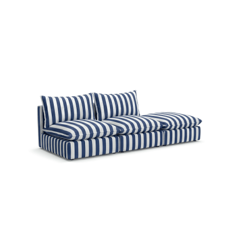 Niebieska sofa ogrodowa Marvella 3 - modułowa wodoodporna outdoor UV
