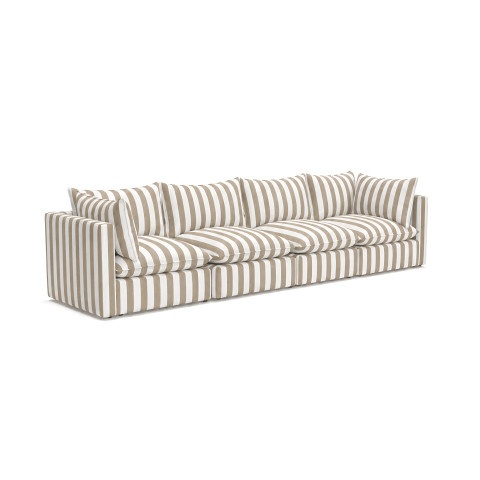 Modułowa sofa ogrodowa Marvella 7 beżowa z wodoodpornej tkaniny outdoor