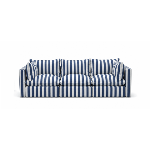 Niebieska sofa modułowa Marvella 9 - luksusowa z trwałej tkaniny outdoor