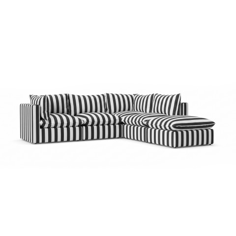 Modułowa sofa ogrodowa Marvella 10 Czarna - Meble na taras Outdoor