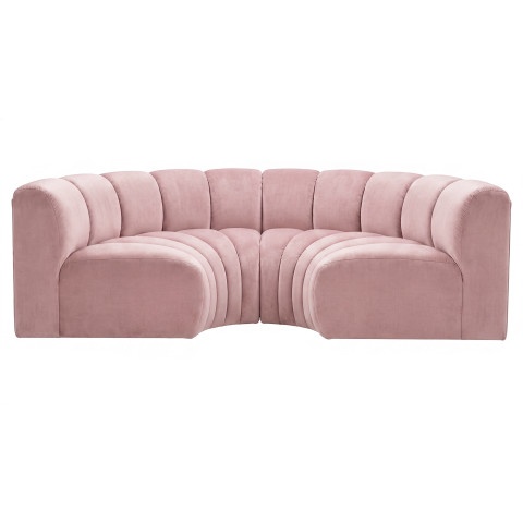 Sofa modułowa Velis 2 różowa, welur