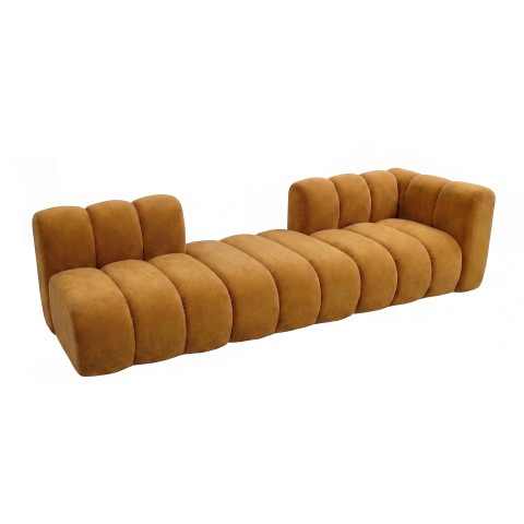 Sofa modułowa Velis 4-osobowa miodowy, welur