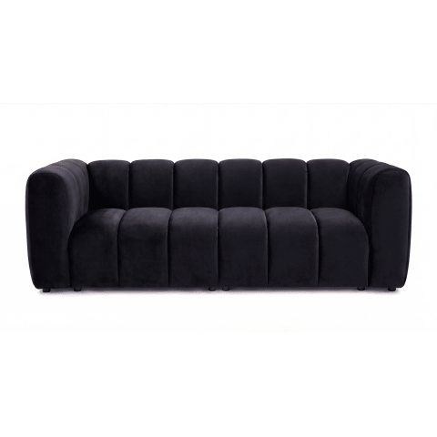 Sofa modułowa Velis 3-osobowa czarna, welur