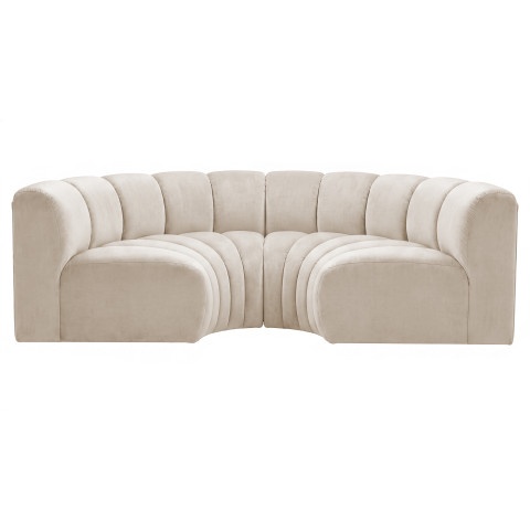 Sofa modułowa Velis 2-osobowa popiel, welur
