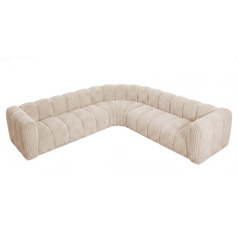 Ekskluzywna sofa Velis 5-osobowa modułowa w kolorze ecru